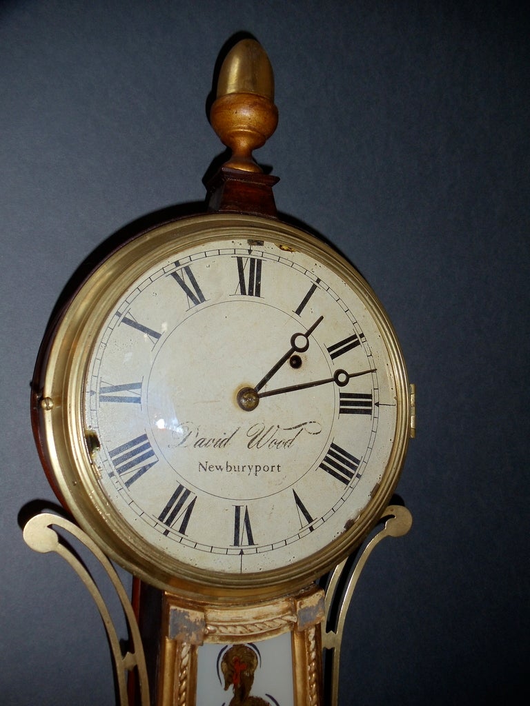 Federal Period Early 19th Century Banjo Clock by David Wood