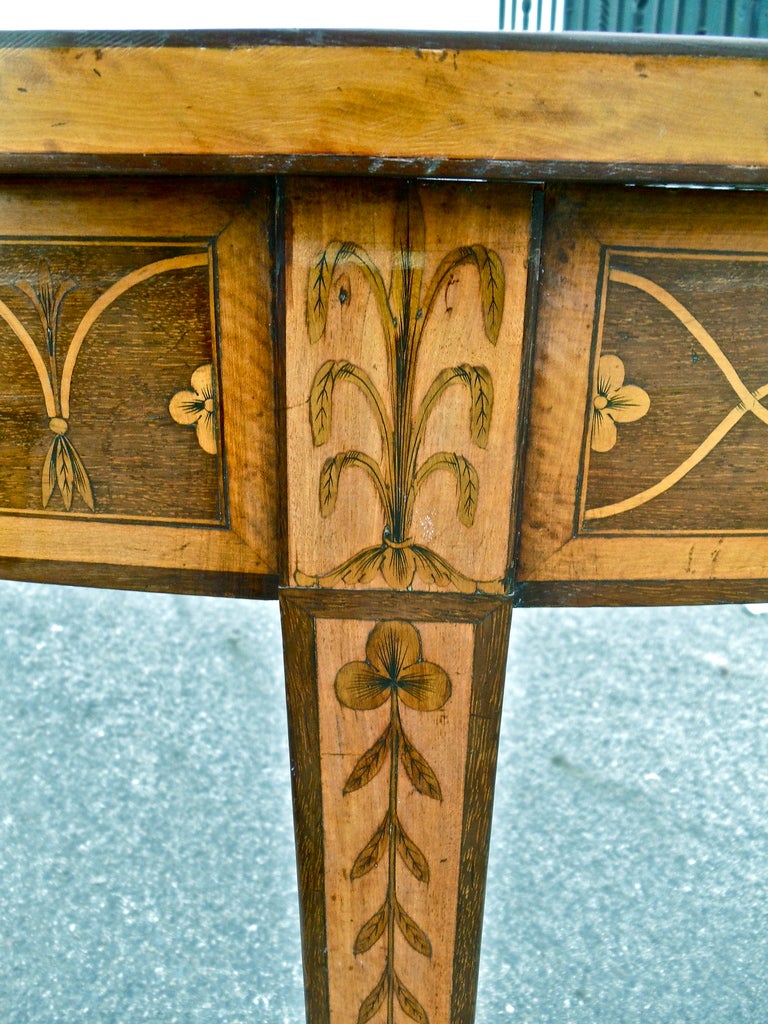 18th Century and Earlier 18th Century Irish Satinwood Marquetry Pier Table by Master William Moore