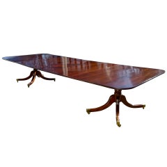 Period Regency Two Pedestal Mahogany Dining Table