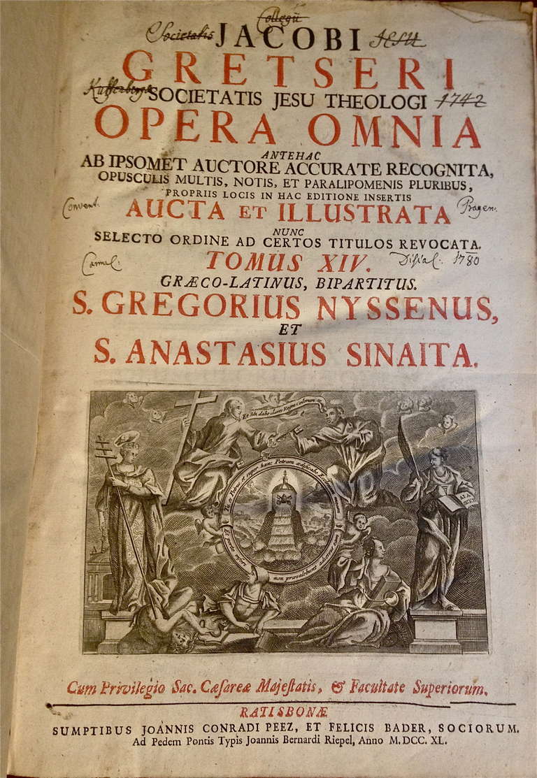 18th Century and Earlier Fifteen Volumes Leather Bound Books of Opera Omnia by Jacobi Gretseri