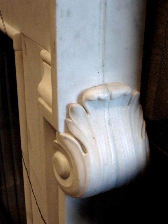 18th Century and Earlier Georgian NeoClassical Statuario Marble Mantle