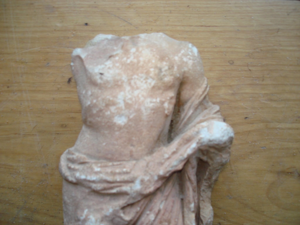 Carved Roman Cloaked Torso, Ancient