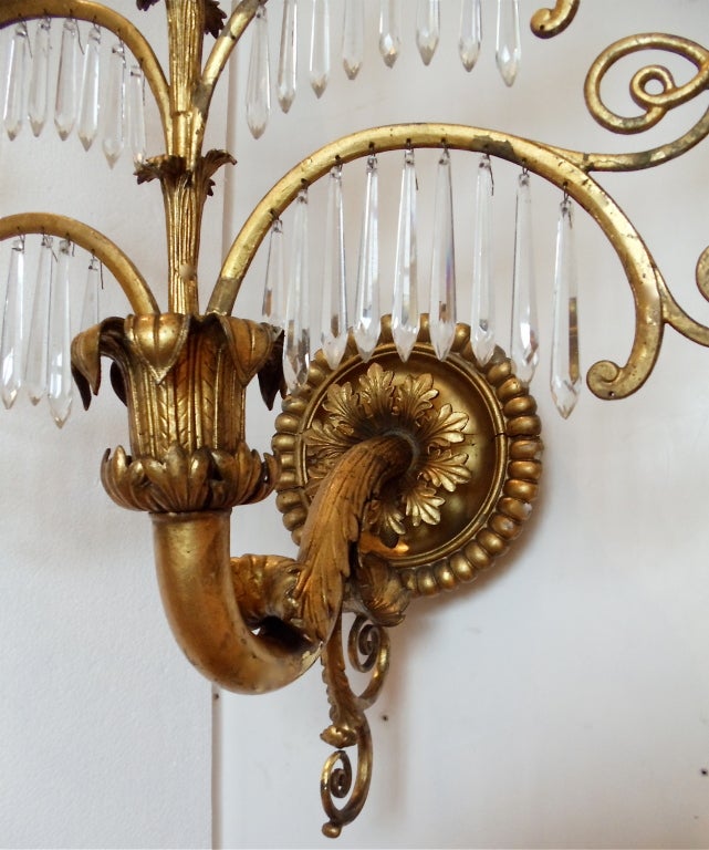 20th Century Pair of Rare Neoclassical Sconces by Karl Friedrich Schinkel
