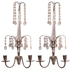 Pair of Swedish Neoclassical Silver Sconces