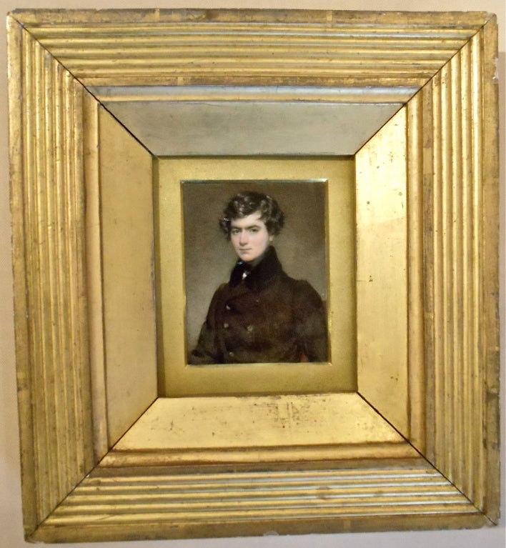 Pair of Ivory Miniature Portraits in Original Frames of Scottish Brothers, Both Having Served and Died in India.

Robert Houstown, January 1856, of Bengal Civil Service
William Adam Houstown, August 1846, of Madras Light Cavalry

Frame sizes: 