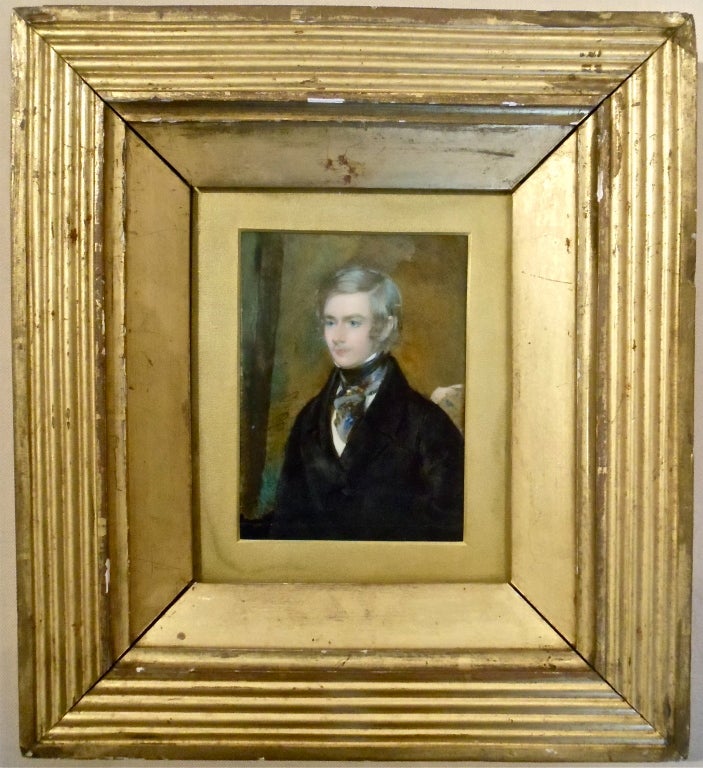 PAIR of Miniature Portraits on Ivory of Houstown Brothers 1