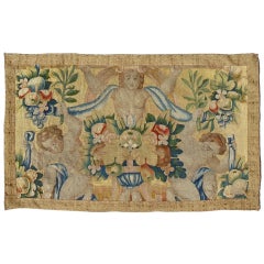 Period Early 18th Century Flemish Tapestry Pillow
