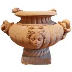 Neoclassical Surviving Garden Urn Signed Follet
