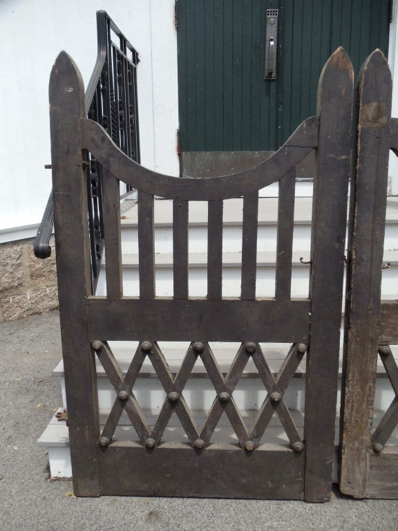Pair of Century Wooden Garden Gates at 1stdibs