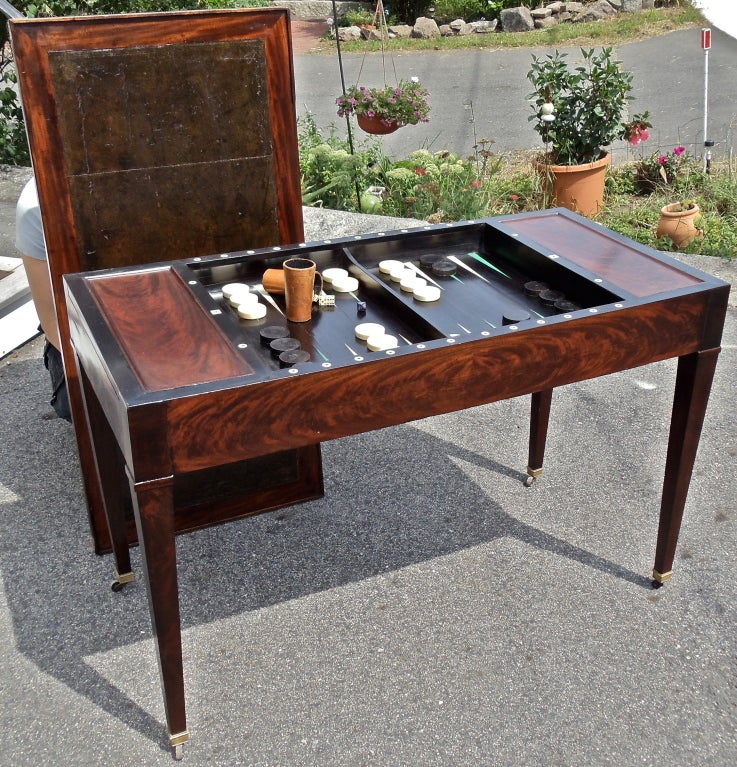 Period First Empire Tric Trac or Backgammon Games Table