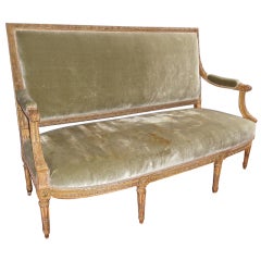 Louis XVI Carved and Gilt Wood Sofa
