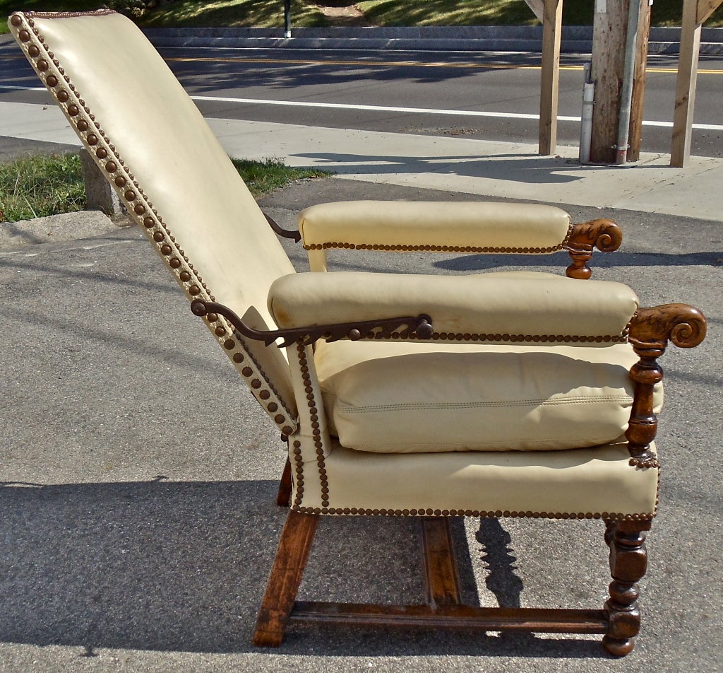 Large Period French Baroque Reclining Chair For Sale at 1stDibs