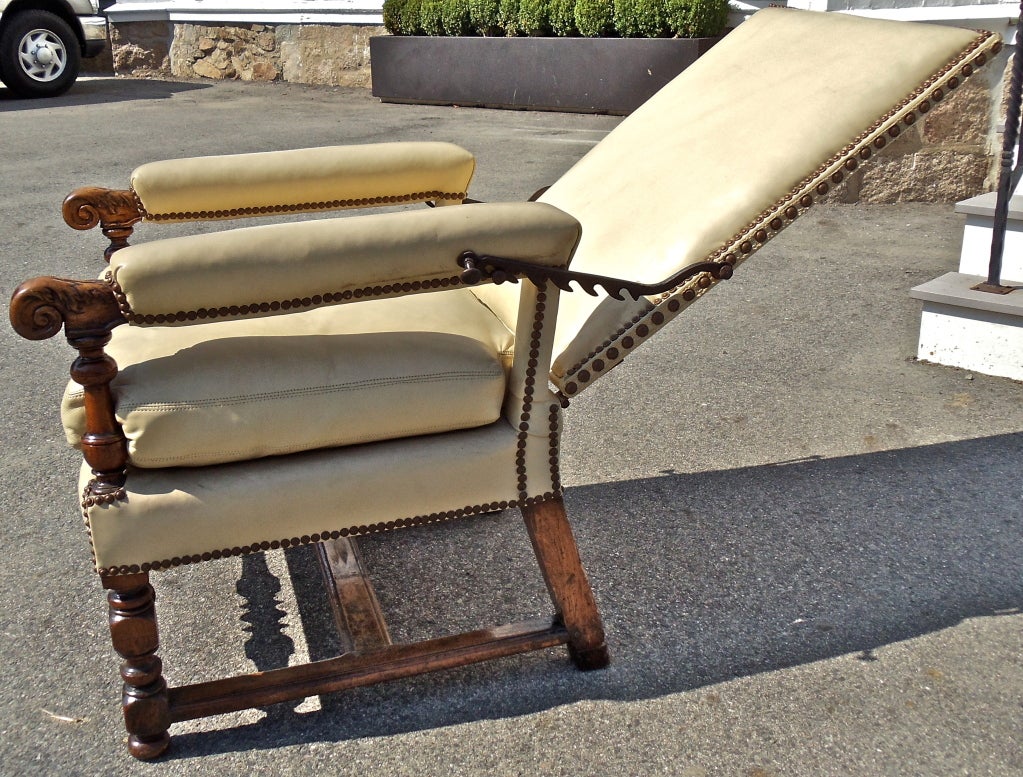 Large Period French Baroque Reclining Chair For Sale at 1stDibs