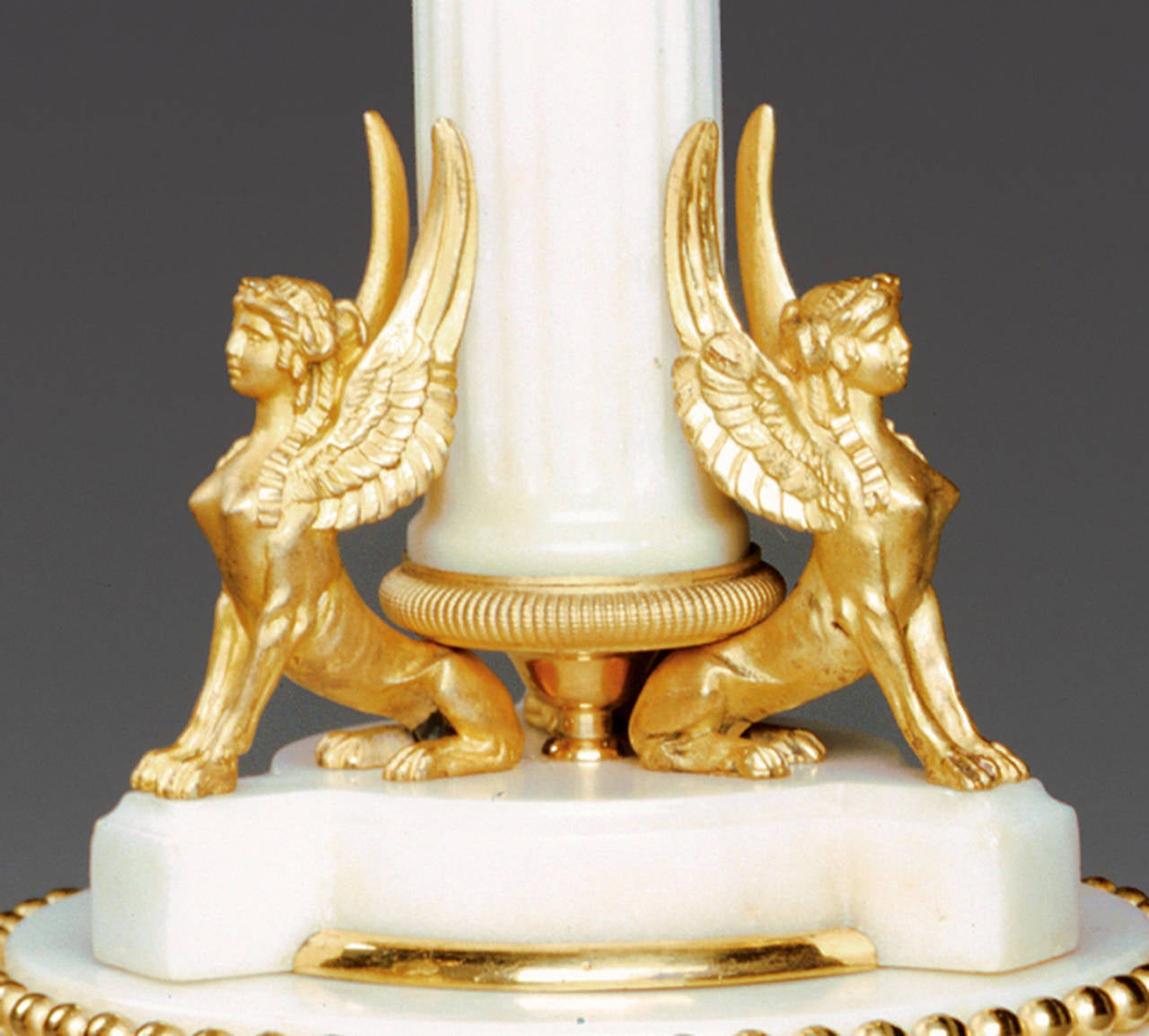 Pair of Empire Period Swedish Marble Candlesticks In Excellent Condition For Sale In New York, NY