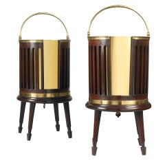 Pair of Mahogany Buckets on Stands 