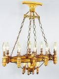A Regency Tole Chandelier