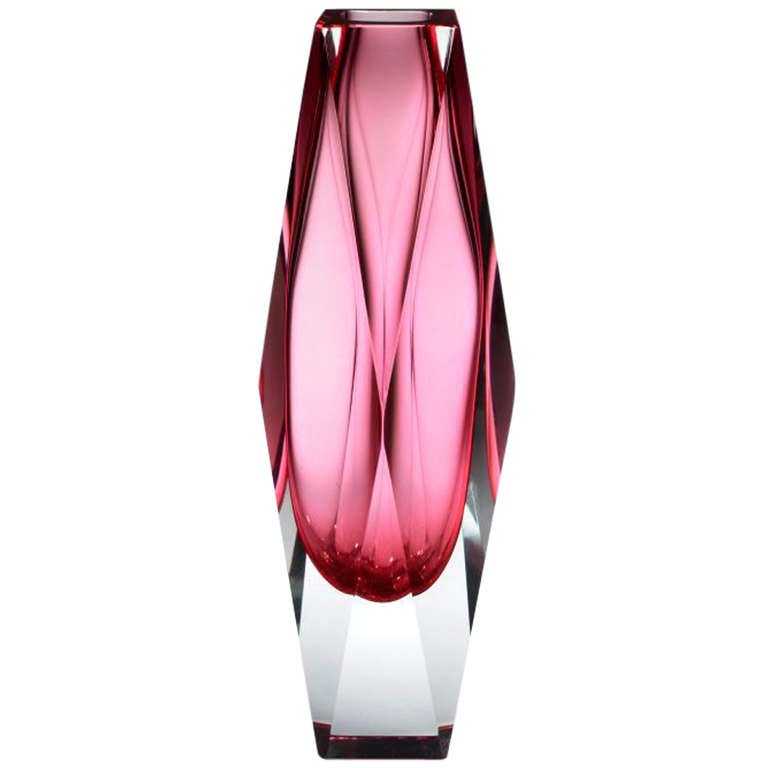 A Pink Murano Glass Vase