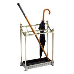 A Brass And Steel Hallway Stick Stand
