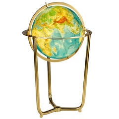 Illuminated Brass Globe