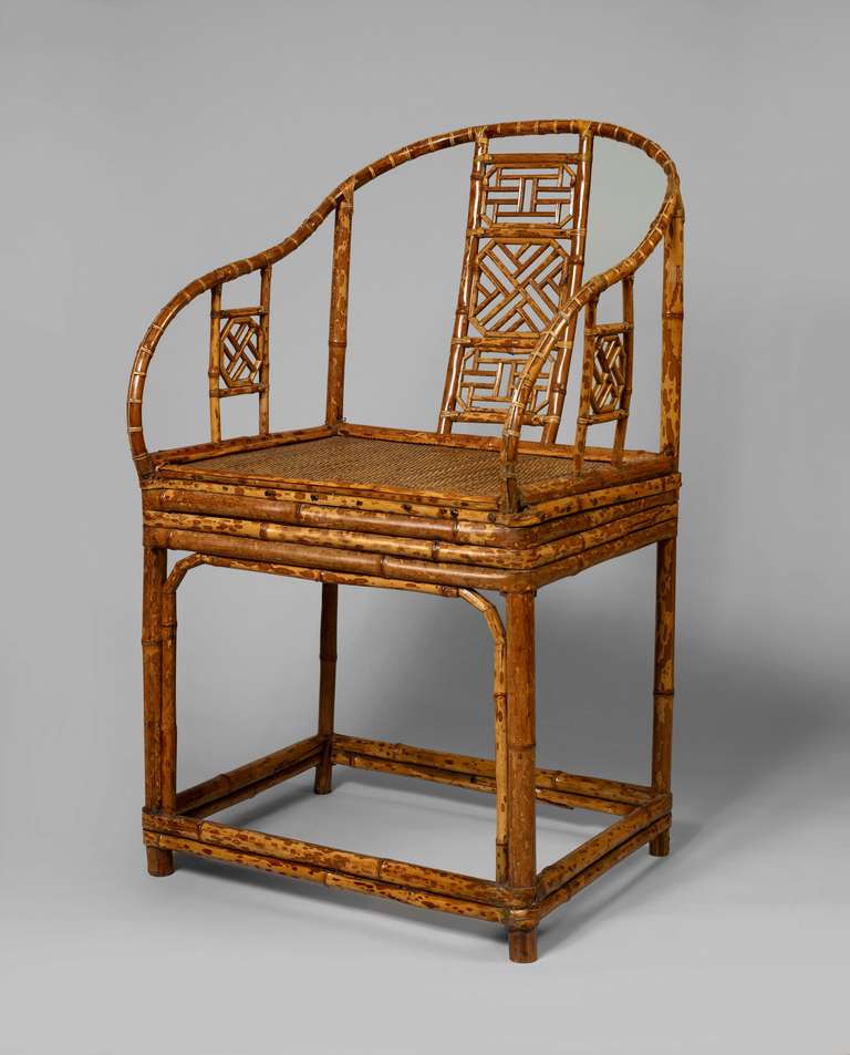 Pair of Rare Chinese Export Brighton Pavilion Bamboo Chairs In Excellent Condition In New York, NY