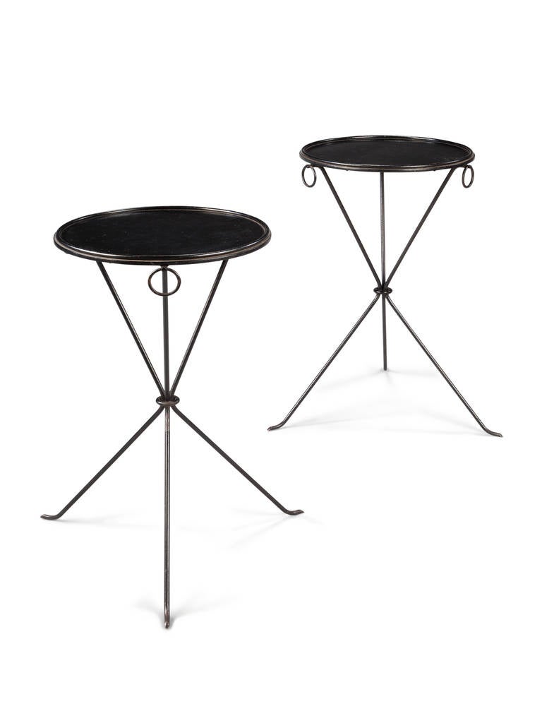 A Pair of Gueridons, Designed By Jean-Michel Frank and Made By Comte
