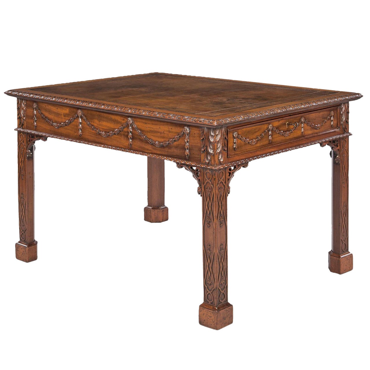 George III Mahogany Library Table For Sale