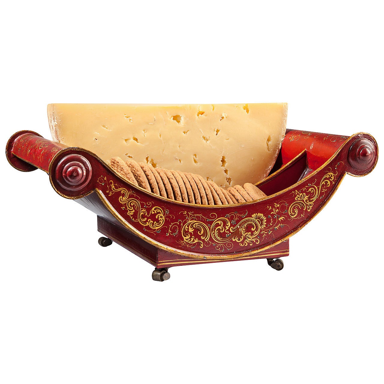 A Pontypool Ware Cheese Coaster