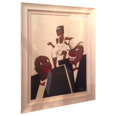 Paul Colin Gouache Painting of Josephine Baker