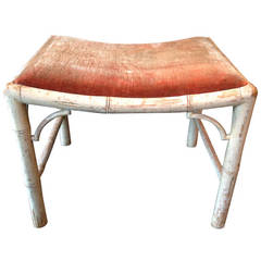 Antique Thomas Chippendale Painted Faux Bamboo Stool