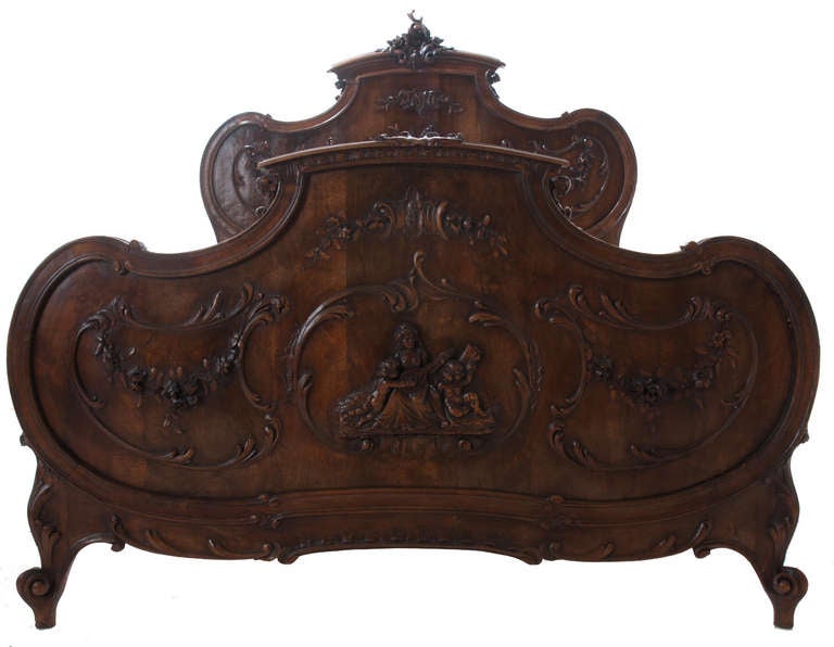 French 19th Century Louis XV Walnut 3-Piece Bedroom Set