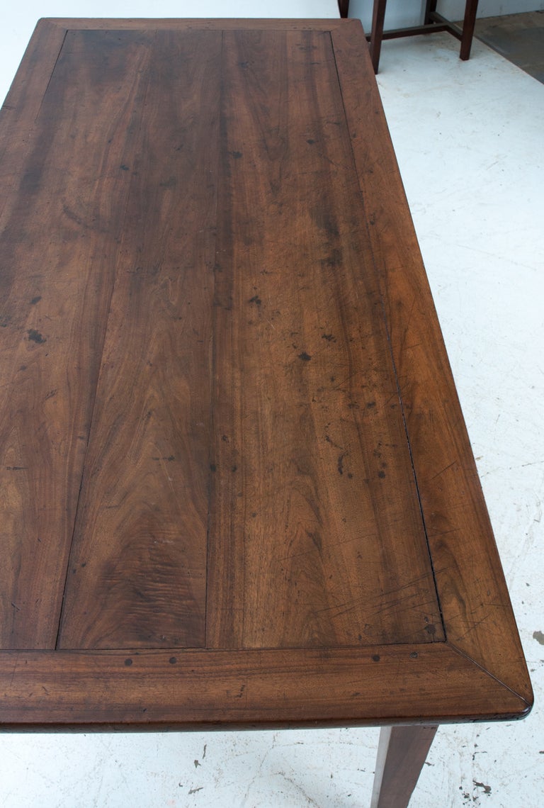 French 19th Century Walnut Farm Table 1