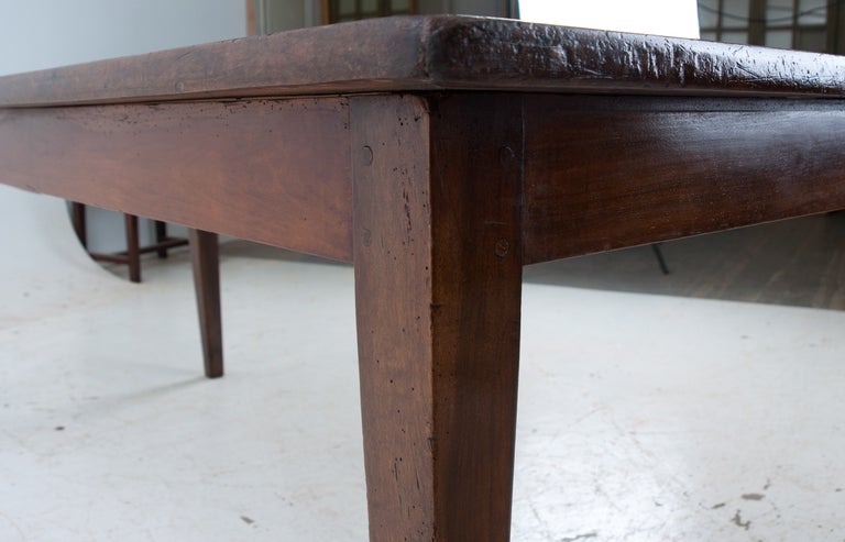 French 19th Century Walnut Farm Table 5