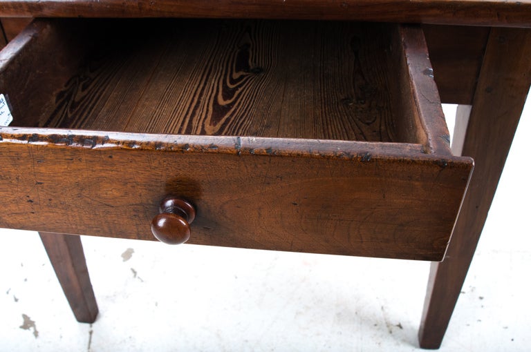 French 19th Century Walnut Farm Table In Good Condition In Baton Rouge, LA