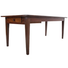 French 19th Century Walnut Farm Table