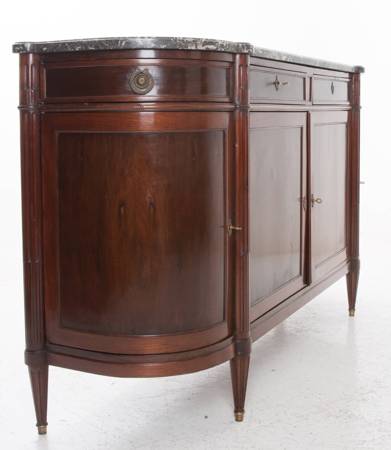 French 19th Century Louis XVI Demilune Enfilade or Buffet 5