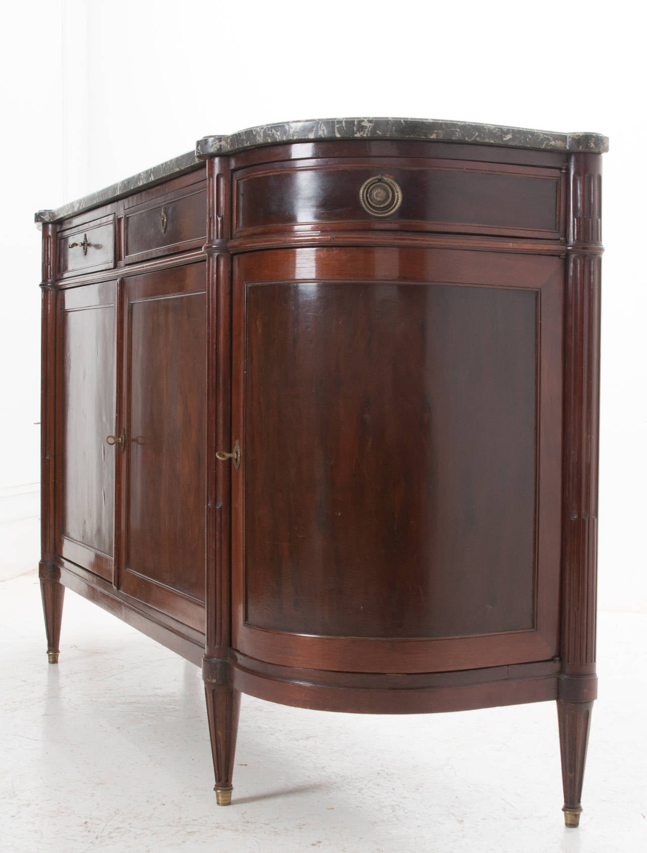 French 19th Century Louis XVI Demilune Enfilade or Buffet 4