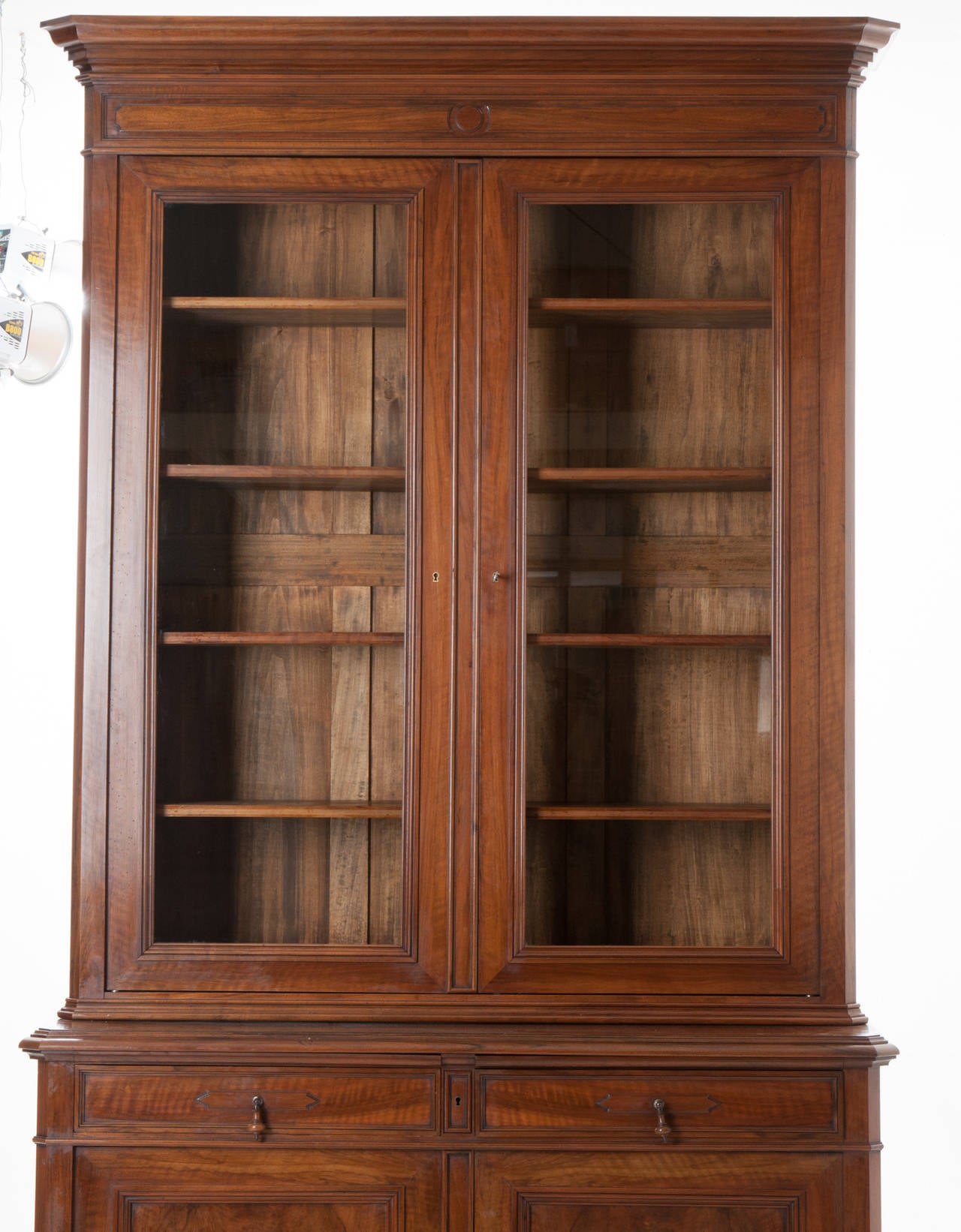 French 19th Century Walnut Louis Philippe Buffet a Deux Corps