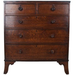 English 19th Century Oak Chest of Drawers