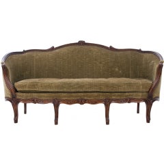 French Louis XV Style Fruit Wood Settee