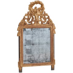 French 18th C Louis XVI Gilt-Wood Mirror
