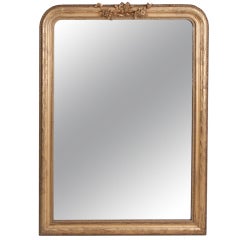 French Louis Philippe Style Large Gilt Mirror