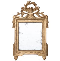 Louis XVI Style 18th Century Gilt-Wood Mirror