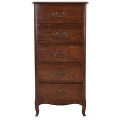 French Walnut Early 20th Century Tall Chest