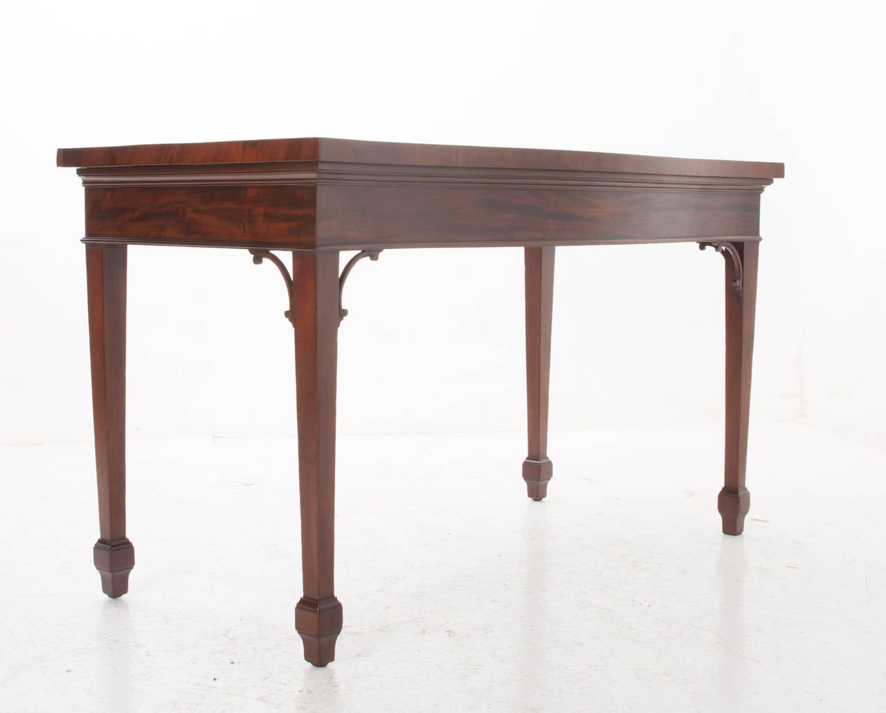 English 19th Century Mahogany Serpentine Server or Console 2