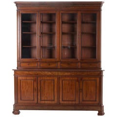 French 19th Century Louis Philippe Walnut Bibliotheque