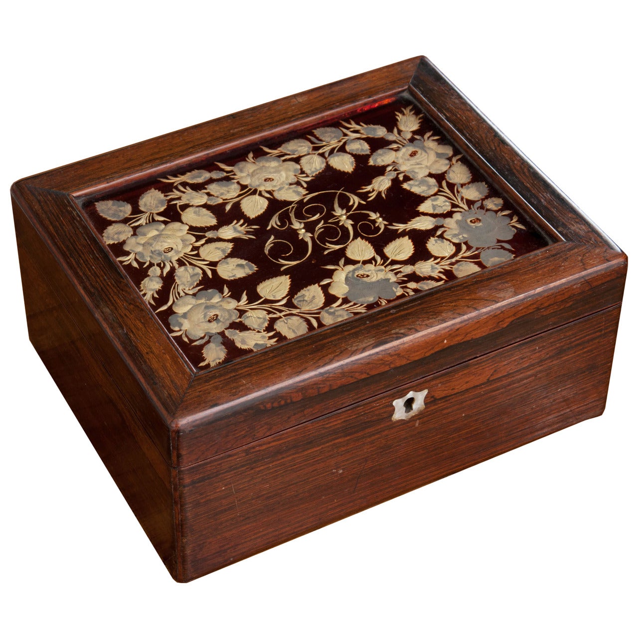French 19th Century "JB" Rosewood Box