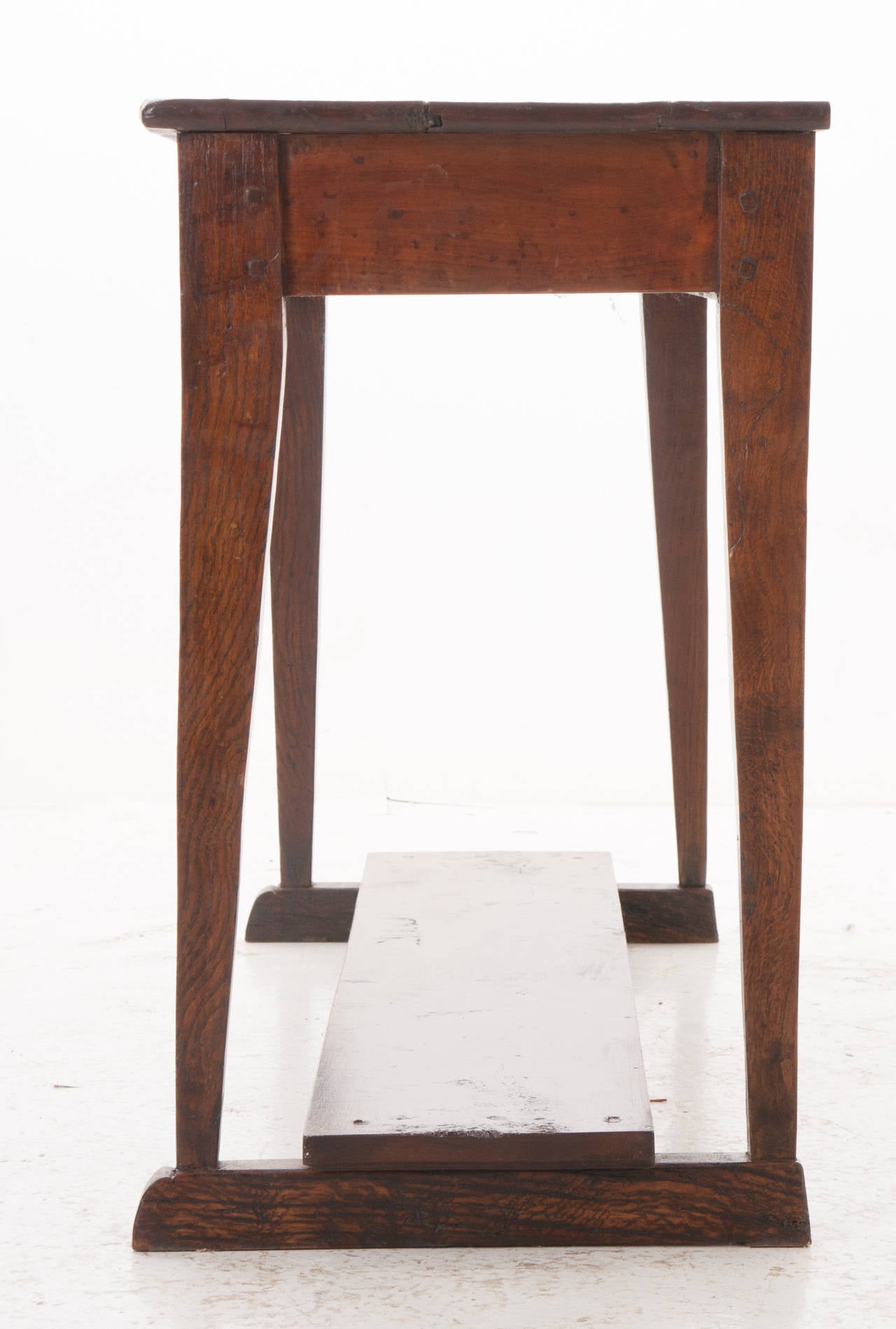 English 19th Century Primitive Cherry Console Table 4