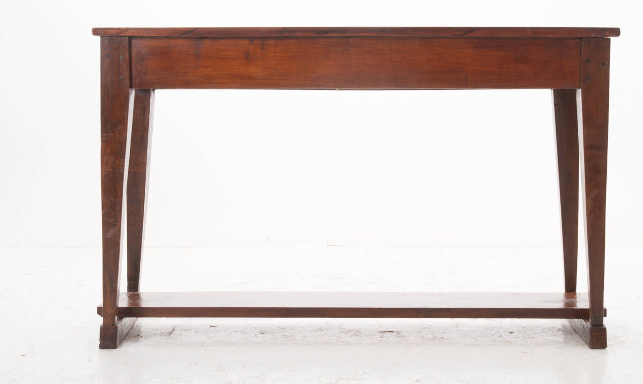 English 19th Century Primitive Cherry Console Table 5