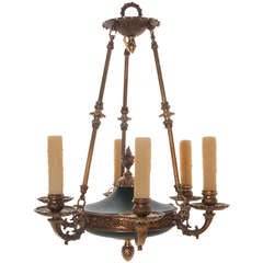 French 1930
s Empire Style 6 Light Chandelier