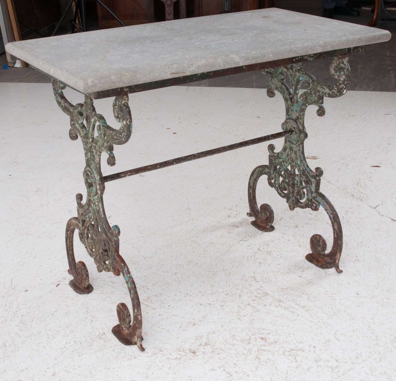 French 19th Century Cast Iron Garden Table 1